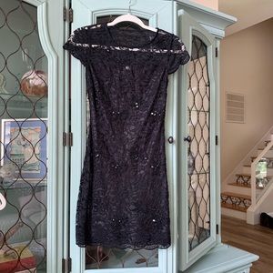 LBD with lace and sparkle details